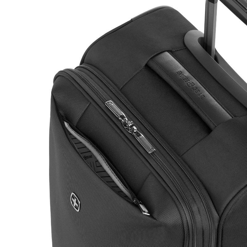 slide 11 of 12, SWISSGEAR Checklite Softside Carry On Suitcase - Black: 8 Wheels, Telescoping Handle, Tear-Resistant, 1 ct