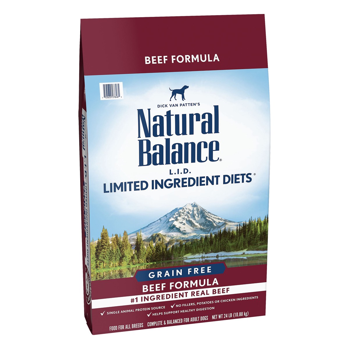 slide 2 of 8, Natural Balance Limited Ingredient Diets Beef Formula Dry Dog Food, 24 Pounds, Grain Free, 24 lb