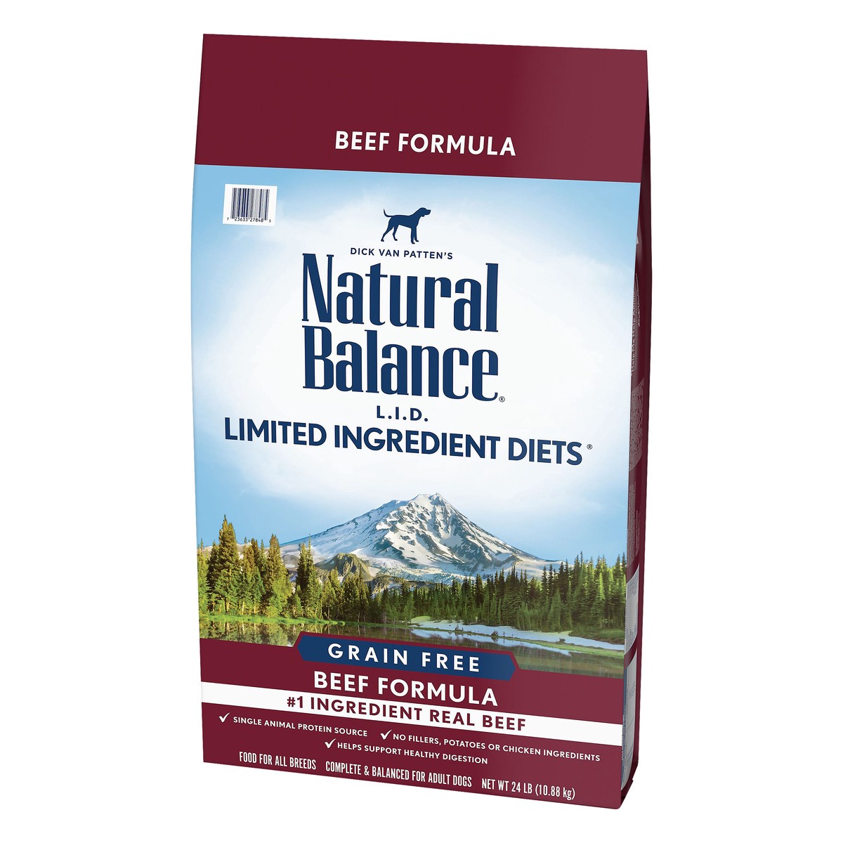slide 5 of 8, Natural Balance Limited Ingredient Diets Beef Formula Dry Dog Food, 24 Pounds, Grain Free, 24 lb