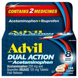 Advil Dual Action Coated Caplets with Acetaminophen