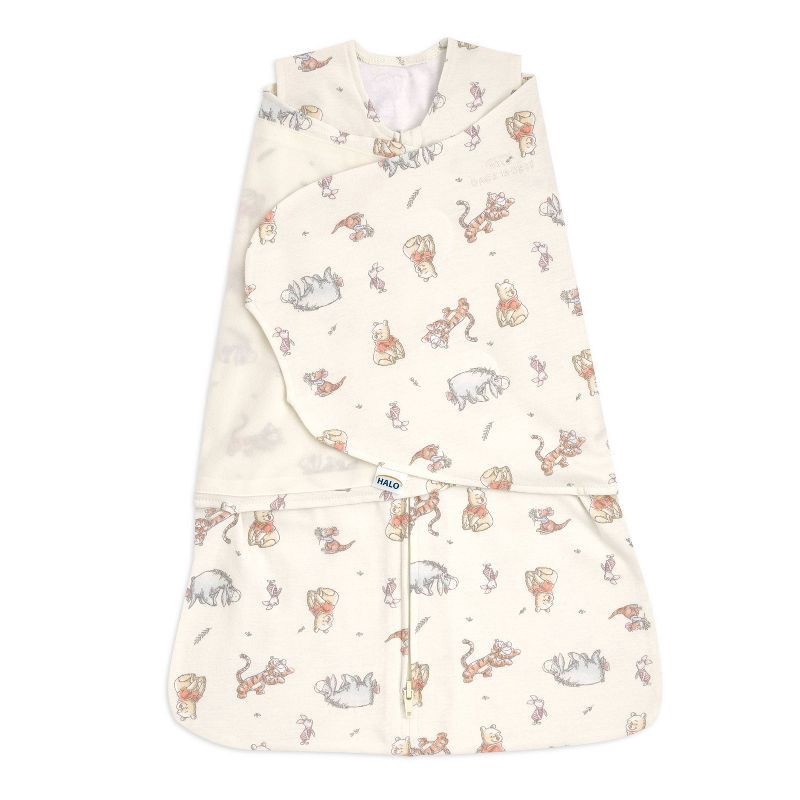 slide 1 of 6, HALO Innovations Sleepsack 100% Cotton Swaddle Wrap Disney Baby Collection - Winnie Frolic S, 1 ct