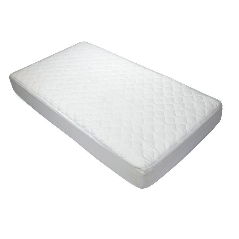 slide 3 of 8, Sealy Stain Release Waterproof Fitted Crib & Toddler Mattress Protector Pad, 1 ct
