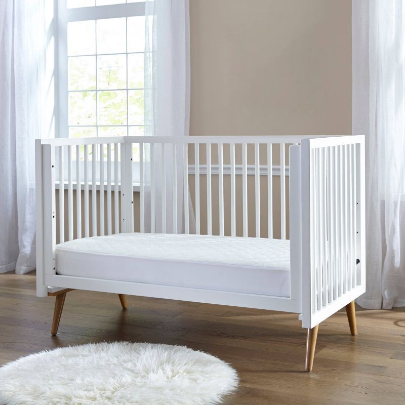 slide 7 of 8, Sealy Stain Release Waterproof Fitted Crib & Toddler Mattress Protector Pad, 1 ct