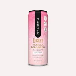 Pop & Bottle Vanilla Cold Brew Oat Milk Latte with Collagen - 8 fl oz Can
