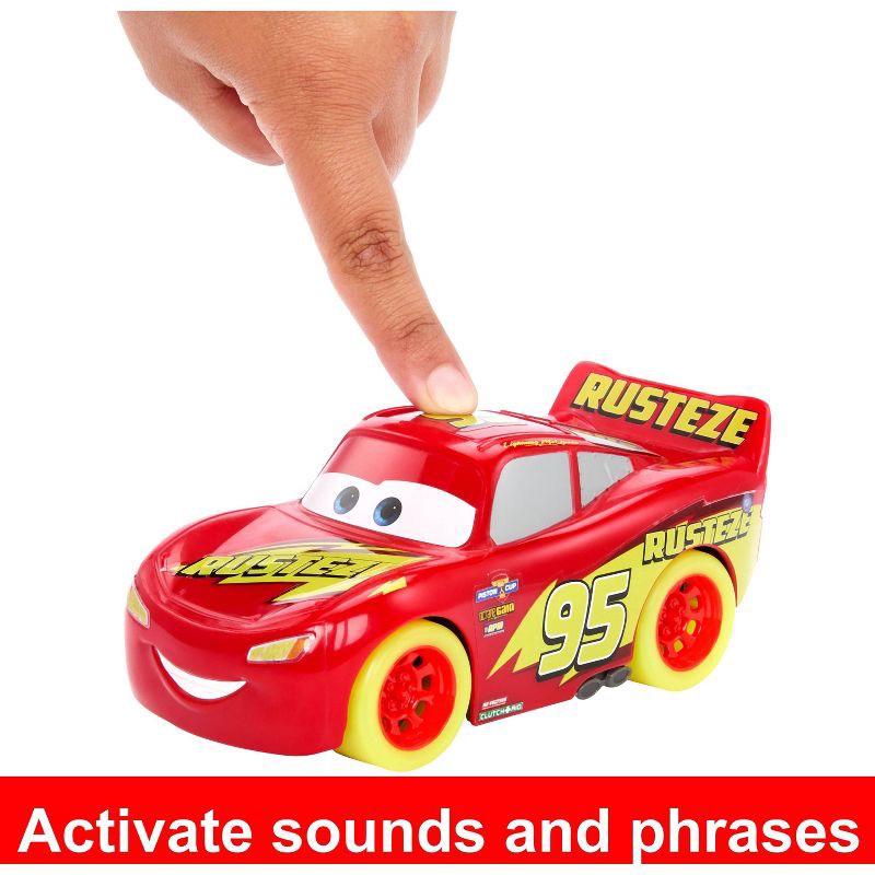 slide 3 of 6, Disney Pixar Cars Track Talkers Glow Racers Lightning McQueen & Jackson Storm - 2pk (Target Exclusive), 2 ct