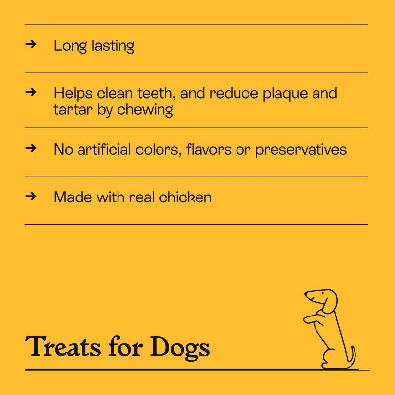 slide 4 of 7, Rawhide-Free Interactive Dog Treat Chicken Flavor - 3oz/1ct - Kindfull™, 3 oz