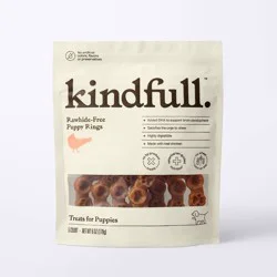 Rawhide-Free Ring Puppy Treats Chicken Flavor - 6oz/5ct - Kindfull™