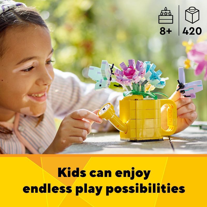 slide 3 of 6, LEGO Creator 3 in 1 Flowers in Watering Can Building Toy 31149, 1 ct