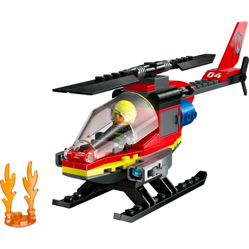 slide 2 of 6, LEGO City Fire Rescue Helicopter Pretend Play Toy 60411, 1 ct
