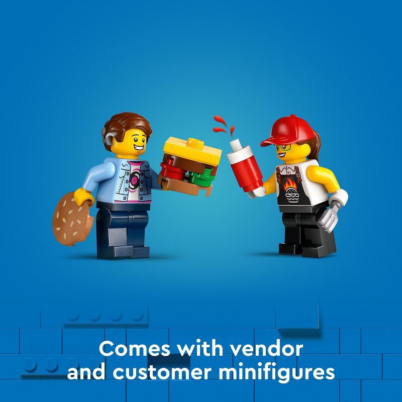 slide 5 of 6, LEGO City Burger Truck Toy Building Set, Pretend Play Toy 60404, 1 ct