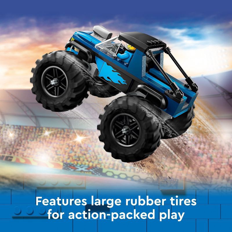 slide 3 of 6, LEGO City Blue Monster Truck Off-Road Toy, Mini Monster Truck 60402, 1 ct