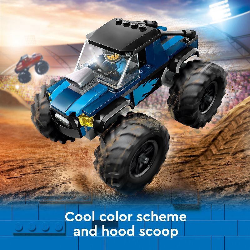 slide 4 of 6, LEGO City Blue Monster Truck Off-Road Toy, Mini Monster Truck 60402, 1 ct