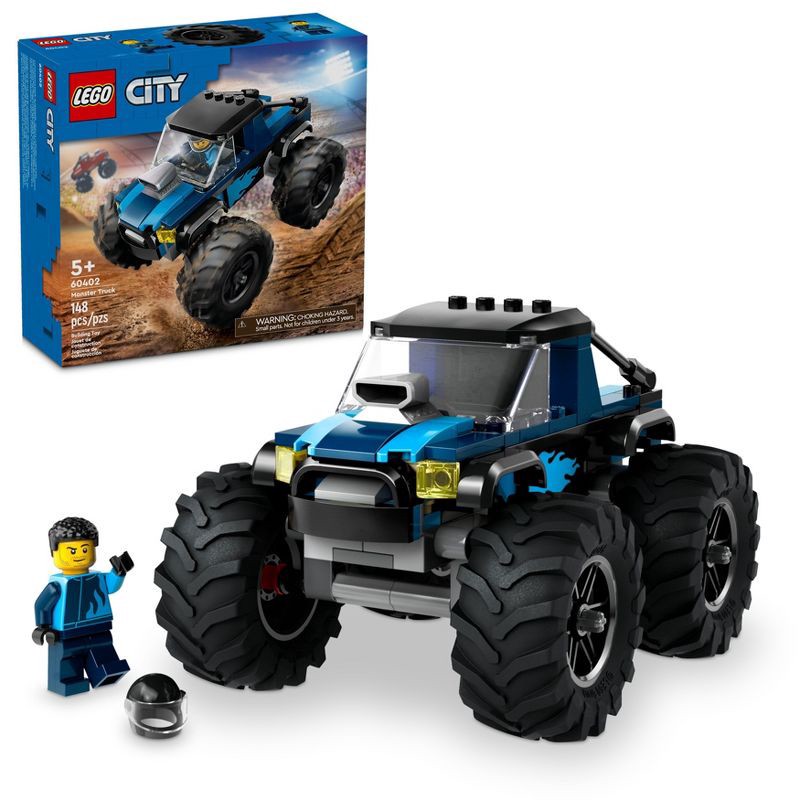 slide 1 of 6, LEGO City Blue Monster Truck Off-Road Toy, Mini Monster Truck 60402, 1 ct