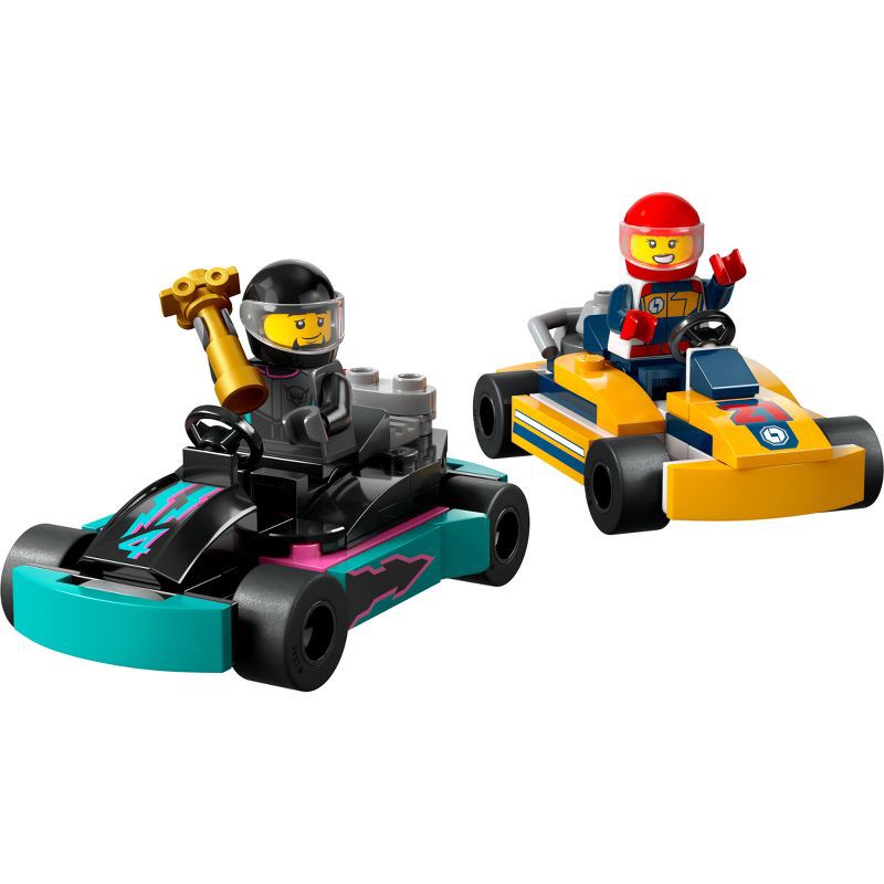 slide 2 of 6, LEGO City Go-Karts and Race Drivers Toy Set 60400, 1 ct