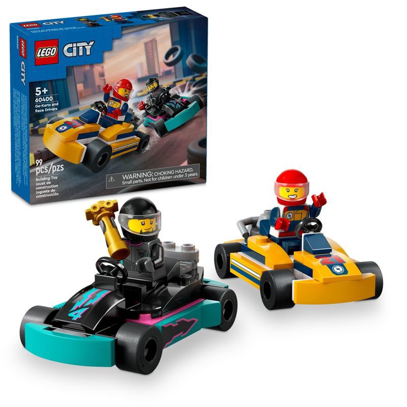 slide 1 of 6, LEGO City Go-Karts and Race Drivers Toy Set 60400, 1 ct