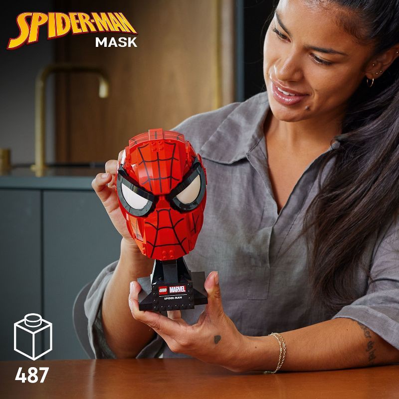 slide 2 of 6, LEGO Marvel Spider-Man Mask Building Set, Super Hero Kit, Christmas Gift Ideas - 76285, 1 ct
