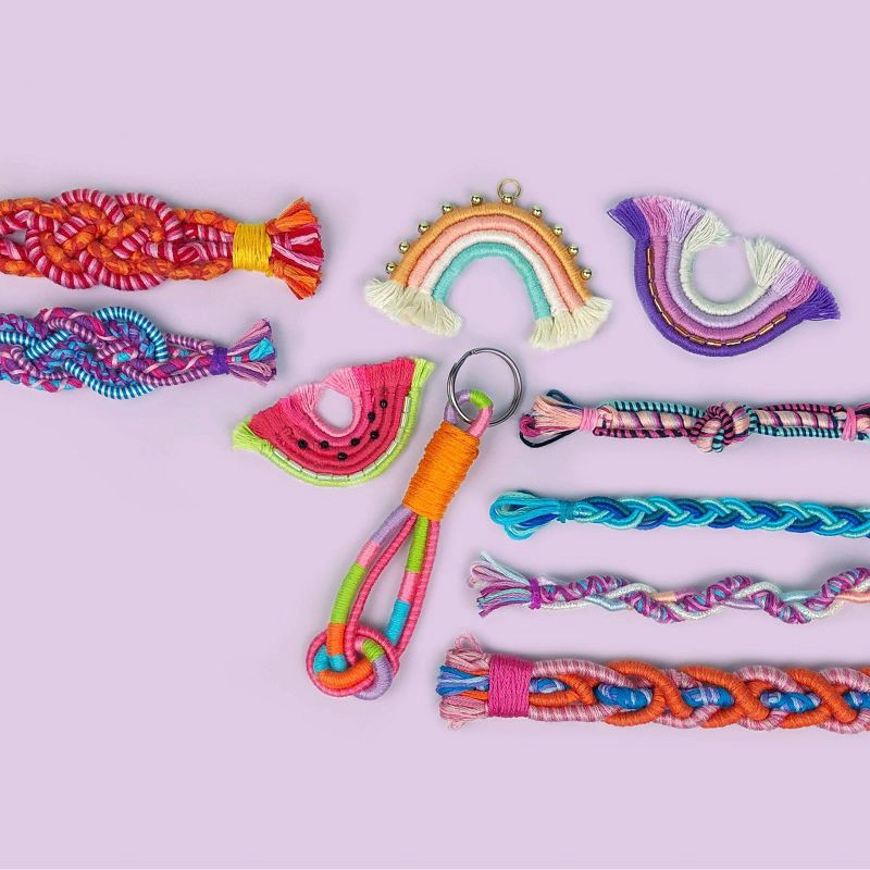 slide 3 of 7, PlayMonster Loopdedoo Bracelet Maker: Creative Craft Jewelry Kit with Weaving Loom & Embroidery Floss, 1 ct