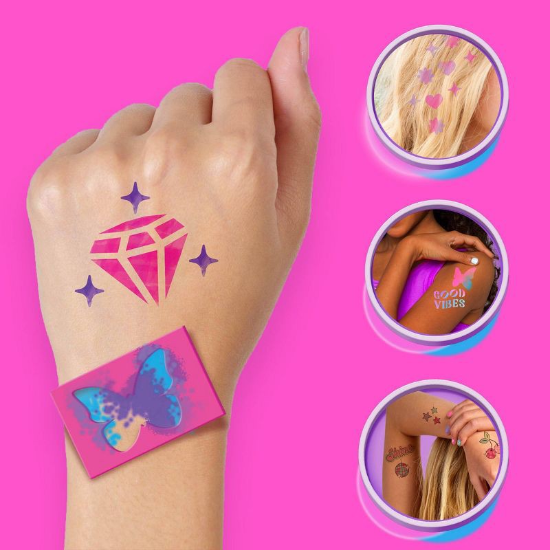 slide 3 of 6, GenMe 3-in-1 Airbrush Designer: Craft Activity Kit for Kids, Includes Stencils & Markers, 1 ct