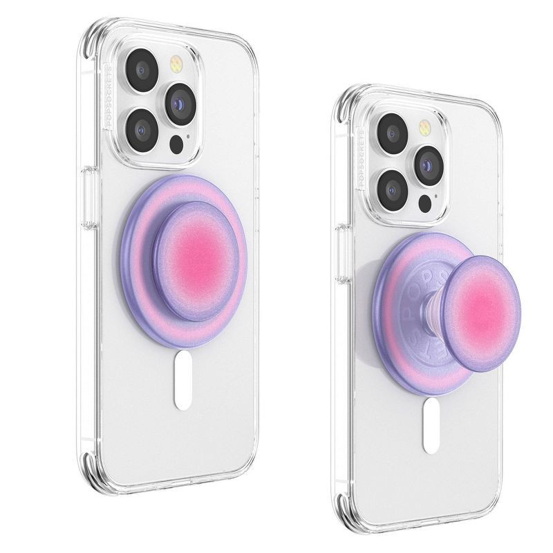 slide 2 of 8, PopSockets Magnetic Phone Grip for MagSafe, Magnetic Adapter Ring Included - Aura, 1 ct