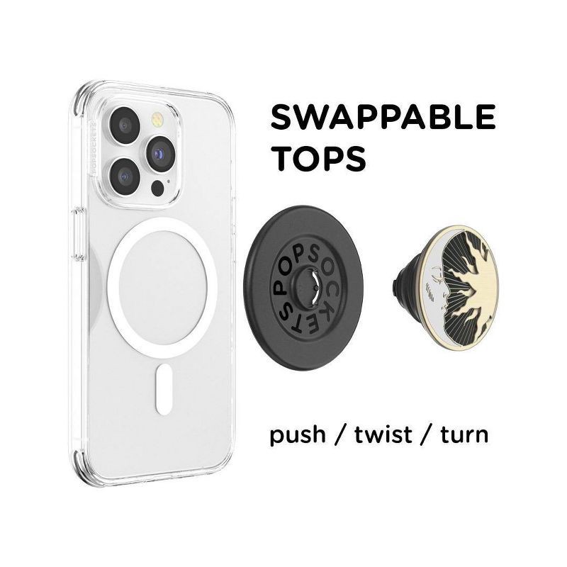 slide 3 of 8, PopSockets Magnetic Phone Grip with MagSafe, Magnetic Adapter Ring Included – Lunar Dreams, 1 ct