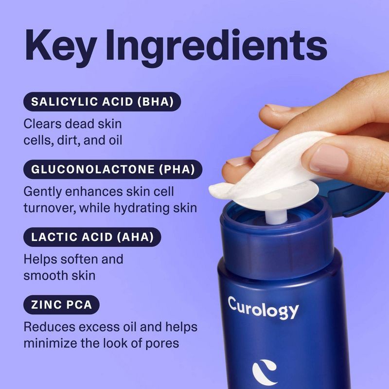 slide 4 of 6, Curology Liquid Pore Exfoliant with 2% BHA, 8% AHA/PHA and 1% Zinc - 4fl oz, 4 fl oz