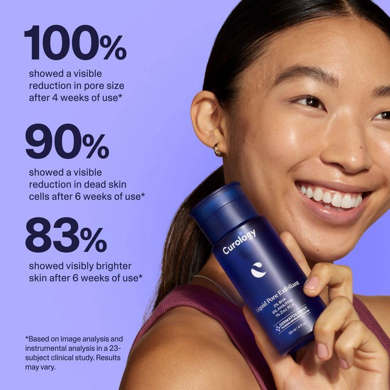 slide 5 of 6, Curology Liquid Pore Exfoliant with 2% BHA, 8% AHA/PHA and 1% Zinc - 4fl oz, 4 fl oz