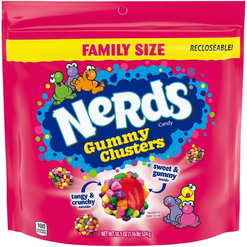 slide 2 of 10, Nerds Gummy Clusters Family Size Candy - 18.5oz, 18.5 oz