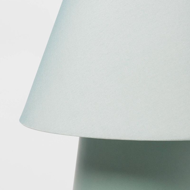 slide 4 of 4, Mini Kids' Table Lamp Green - Pillowfort™: Ceramic Accent, Drum Shade, ETL Listed, 60W Max, Inline Switch, 1 ct