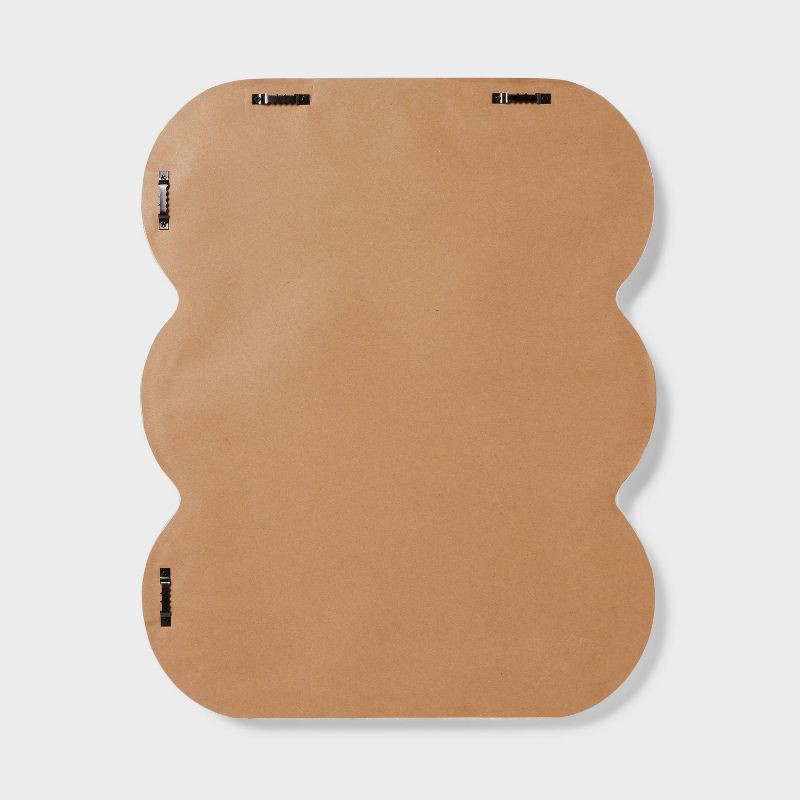 slide 4 of 4, Wave Kids' Mirror White - Pillowfort™: Squiggly Wavy Decorative Wall Sculpture, Resin & Glass, 20"x16", 1 ct