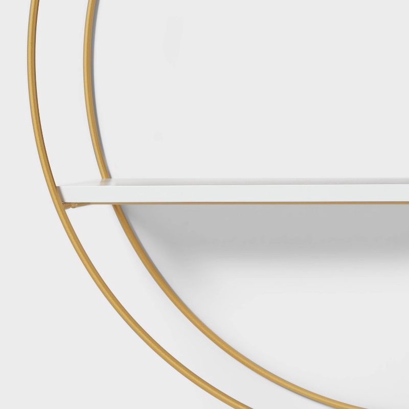 slide 4 of 4, Kids' Round Shelf with Gold Wire - Pillowfort™, 1 ct