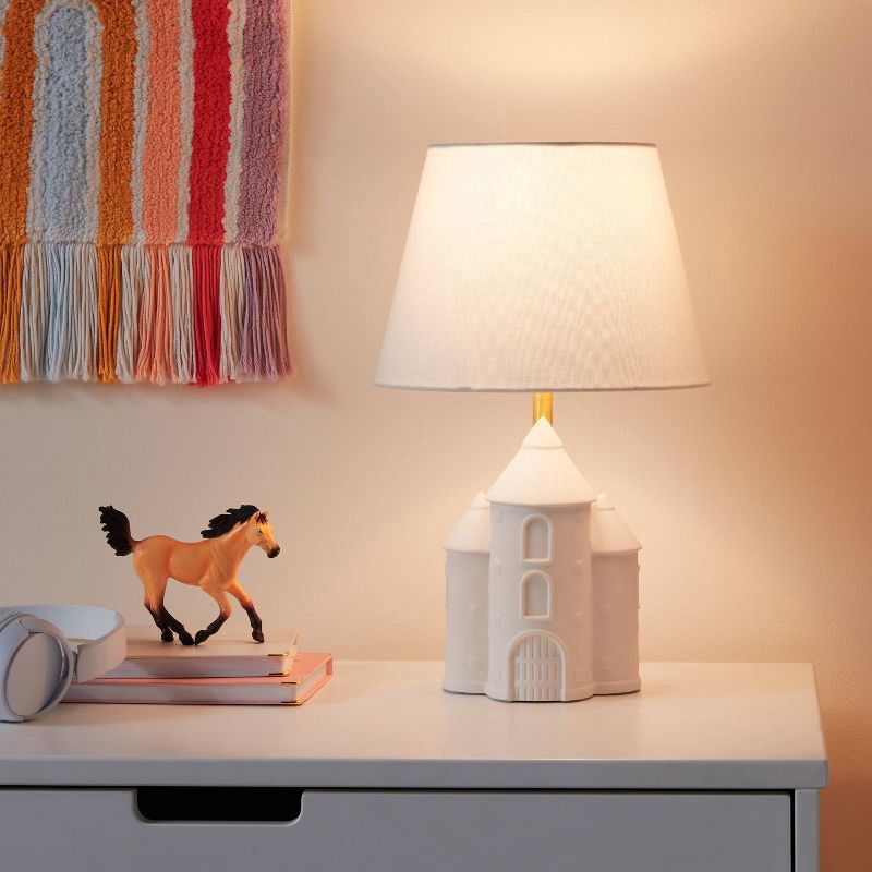 slide 3 of 4, Castle Kids' Table Lamp White - Pillowfort™, 1 ct