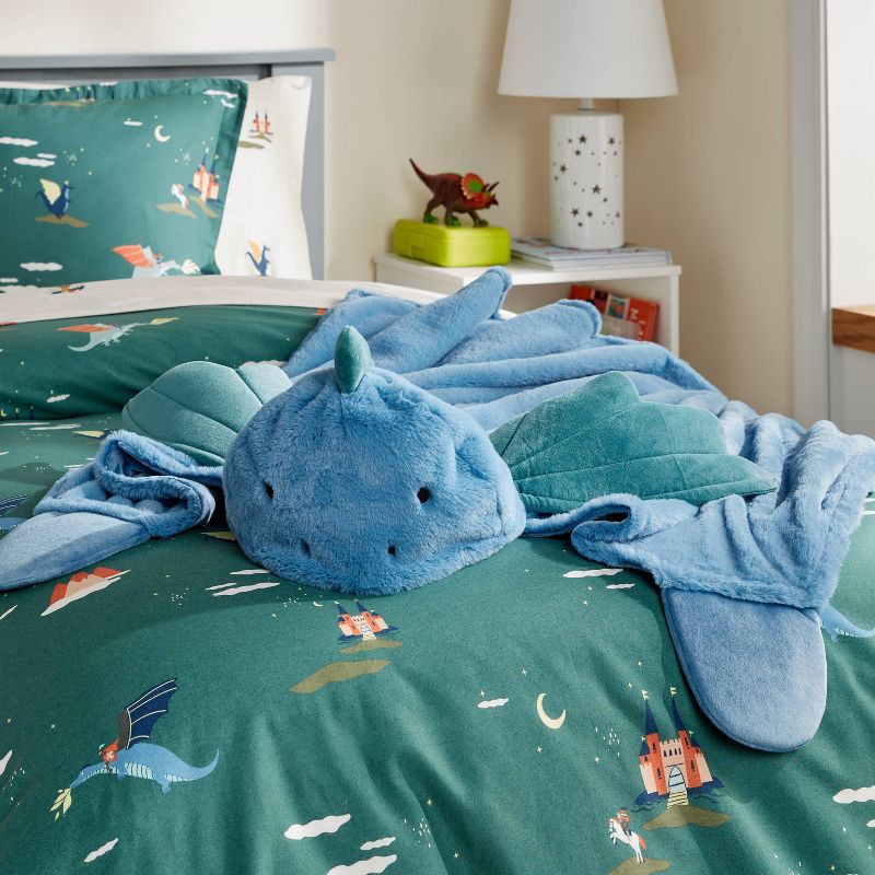 slide 2 of 3, Dragon Kids' Hooded Blanket - Pillowfort™, 1 ct