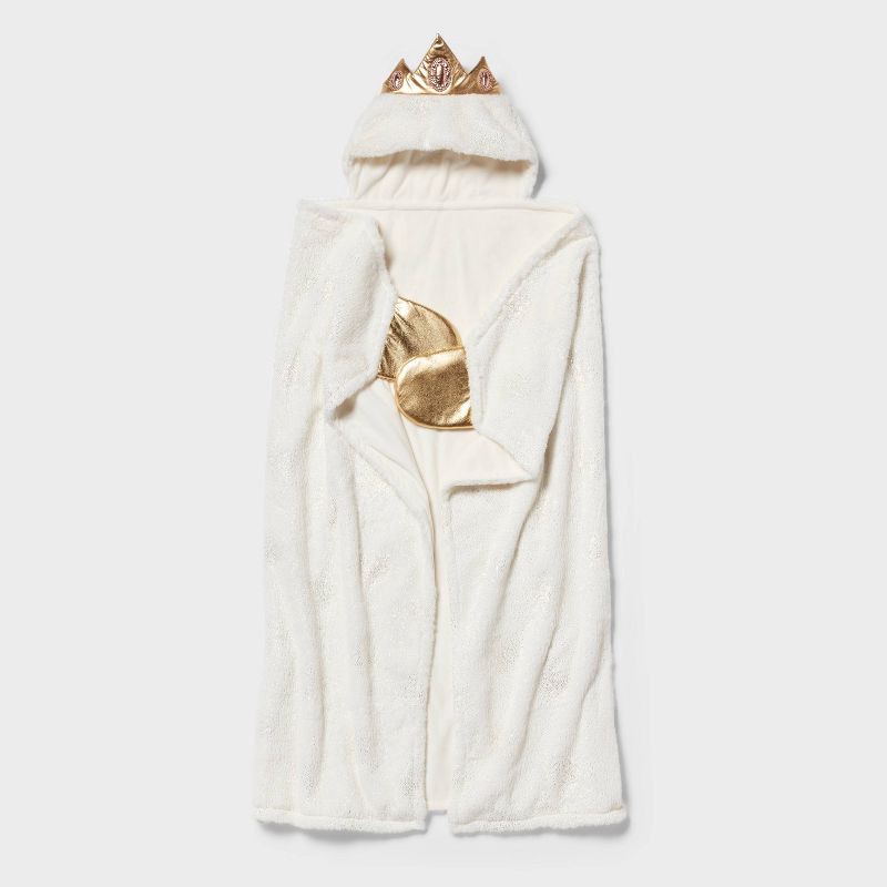 slide 1 of 3, Princess Crown Kids' Hooded Blanket - Pillowfort™, 1 ct