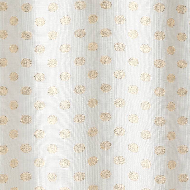 slide 3 of 5, 42"W x 84"L Clipped Dotted Kids' Blackout Window Curtain Panel Metallic Gold - Pillowfort™, 1 ct