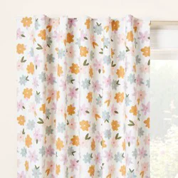 42"W x 84"L All Over Kids' Blackout Window Curtain Panel Floral Print - Pillowfort™