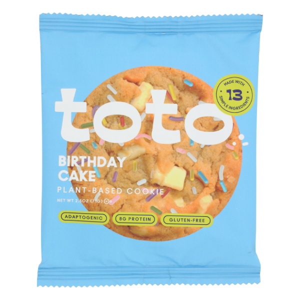 slide 1 of 1, Toto's Brand - Toto Birthday Cake Cookie, 2.5 oz