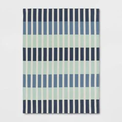 4&#x27;x5&#x27;6&quot; Broken Checkered Kids&#x27; Rug Green/Blue - Pillowfort™