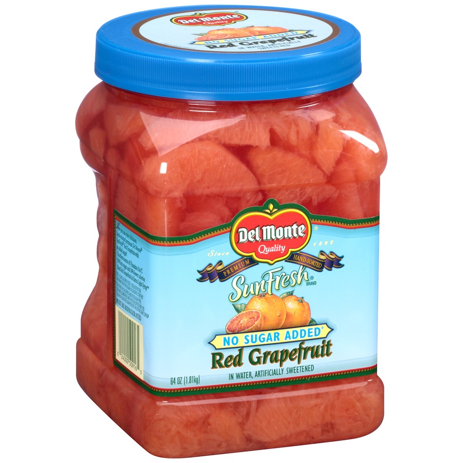 Del Monte No Sugar Added Red Grapefruit, Jarred Fruit 64 oz Shipt