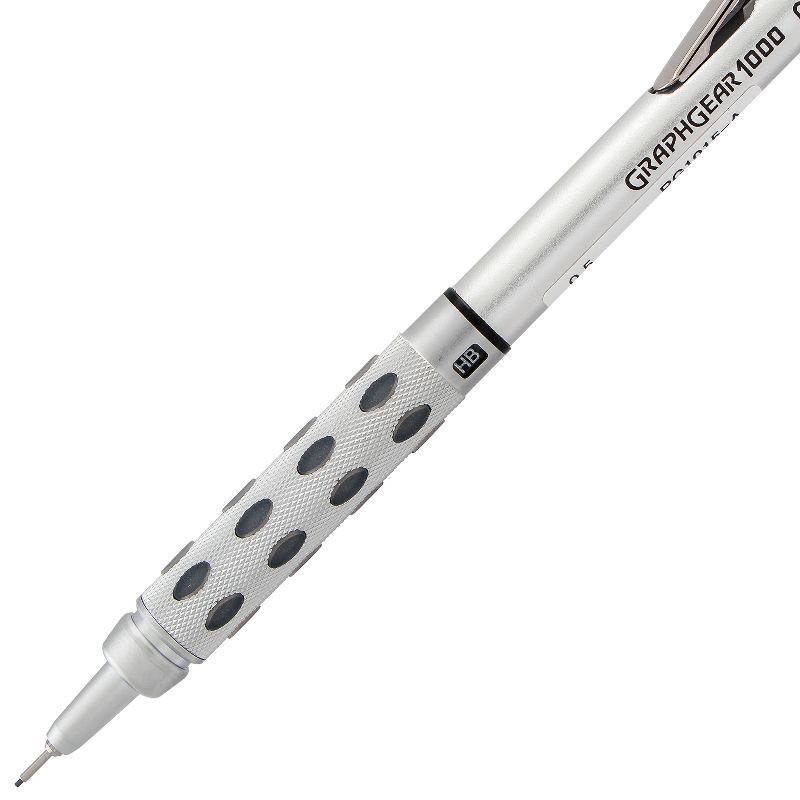 slide 7 of 8, Pentel #2 Mechanical Pencil 0.5MM GraphGear: Stainless Steel, Silver, 1 Pack, Office & Stationery Supplies, 1 ct