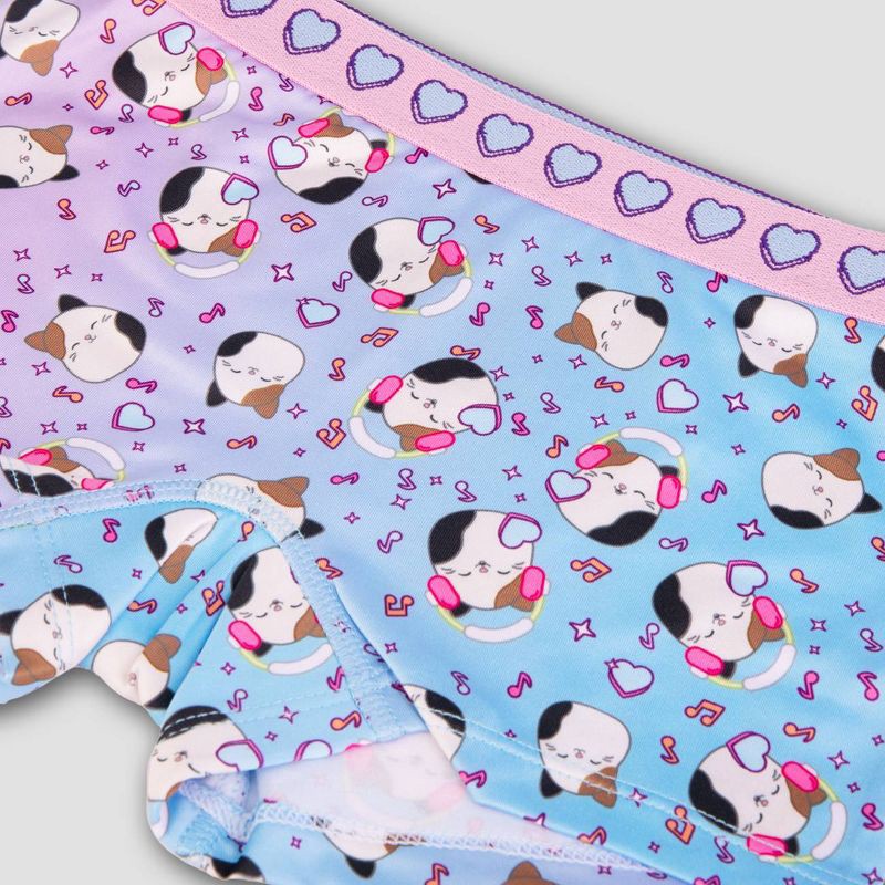 slide 4 of 4, Girls' Squishmallows 4pk Boxer Briefs - 6: Fictitious Character Knit Underwear, 4 ct