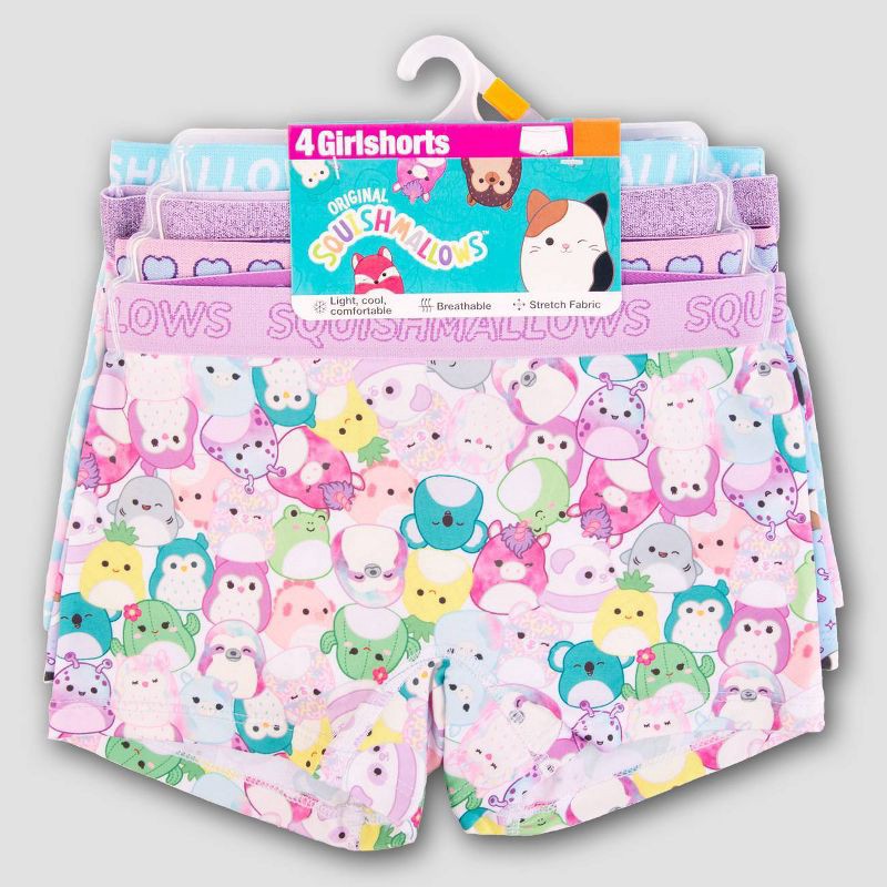 slide 2 of 4, Girls' Squishmallows 4pk Boxer Briefs - 8, 4 ct