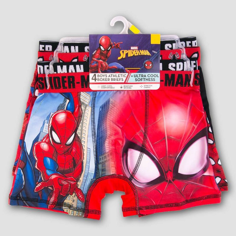 slide 2 of 4, Boys' Spider-Man 4pk Boxer Briefs - 4: Fictitious Character Knit Underwear, 4 ct