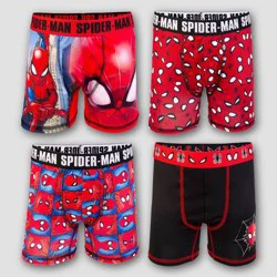 Boys' Spider-Man 4pk Boxer Briefs - 8: Fictitious Character Knit Underwear