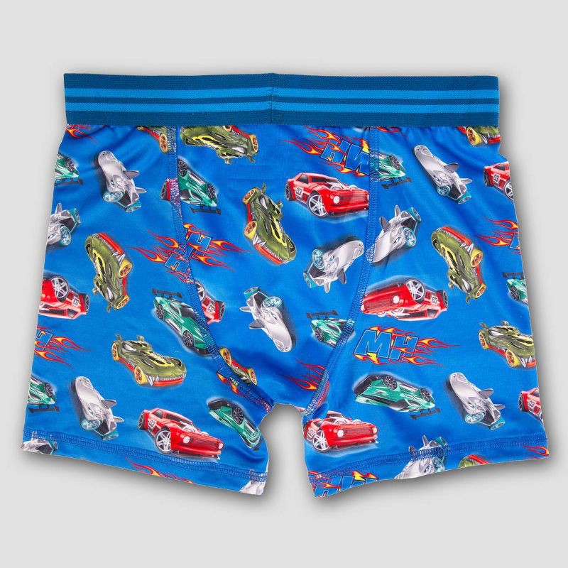 slide 3 of 4, Boys' Hot Wheels 4pk Boxer Briefs - 6: Car Pattern Knit Underwear, 4 ct
