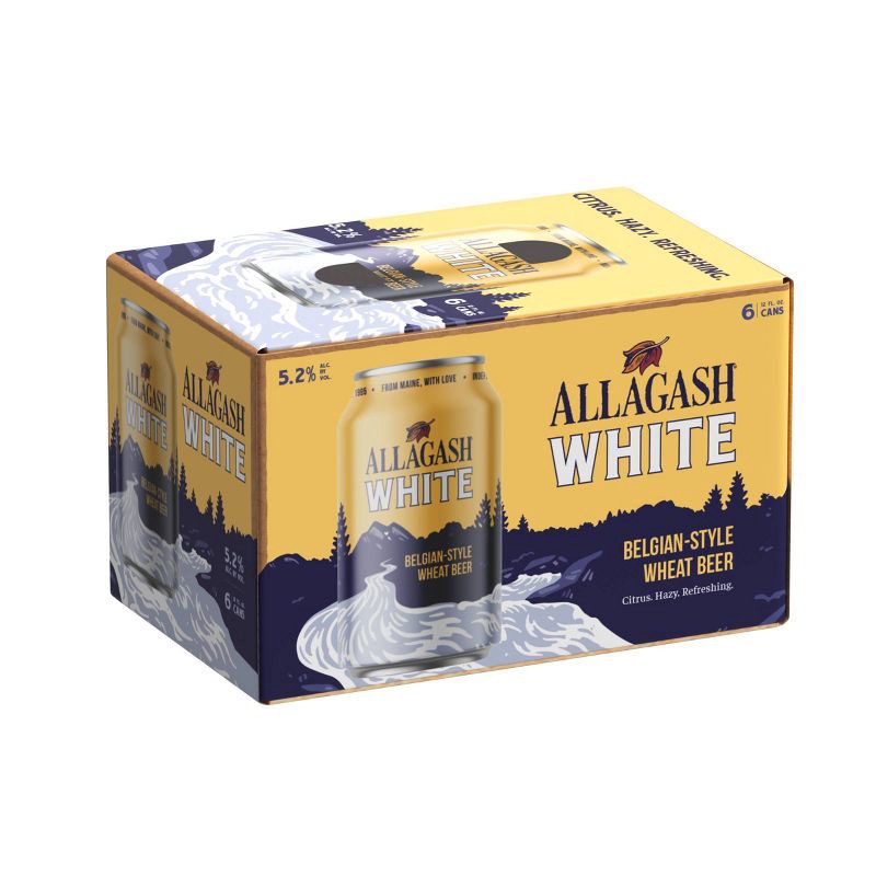 slide 2 of 7, Allagash Brewing Company Allagash White Ale - 6pk/12 fl oz Cans, 6 ct; 12 fl oz