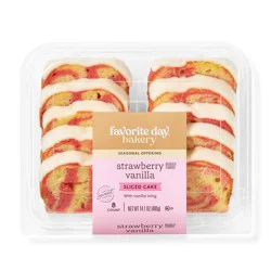 Spring Strawberry Vanilla Sliced Loaf Cake - 14.1oz/8ct - Favorite Day™