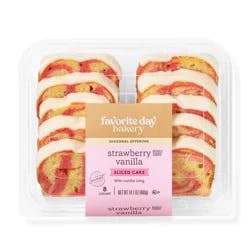 Spring Strawberry Vanilla Sliced Loaf Cake - 14.1oz/8ct - Favorite Day™
