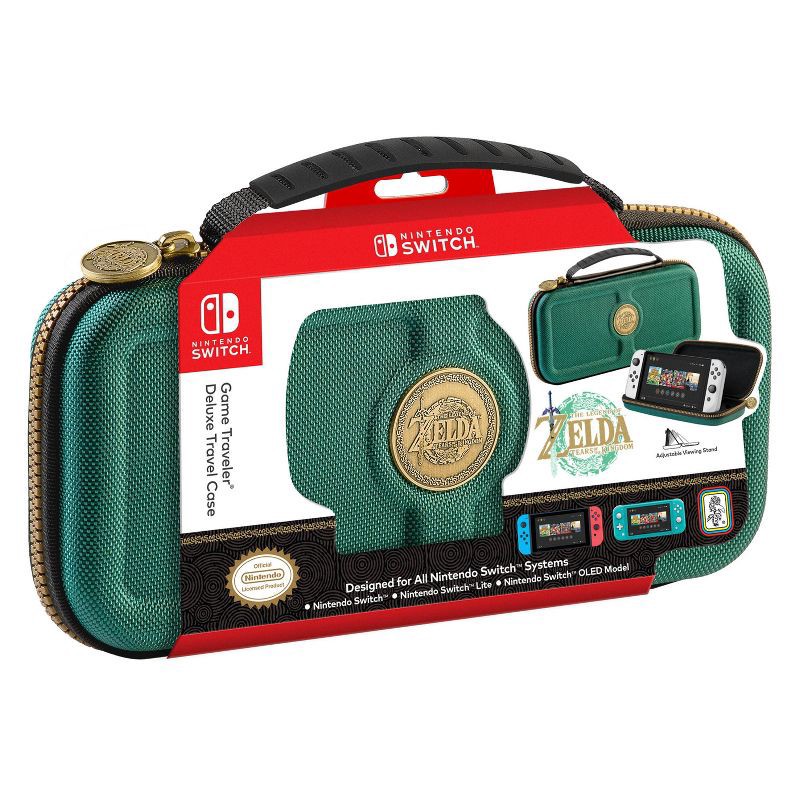 slide 1 of 8, RDS Industries Nintendo Switch Game Traveler Deluxe Travel Case - Green Zelda Tears of the Kingdom, 1 ct