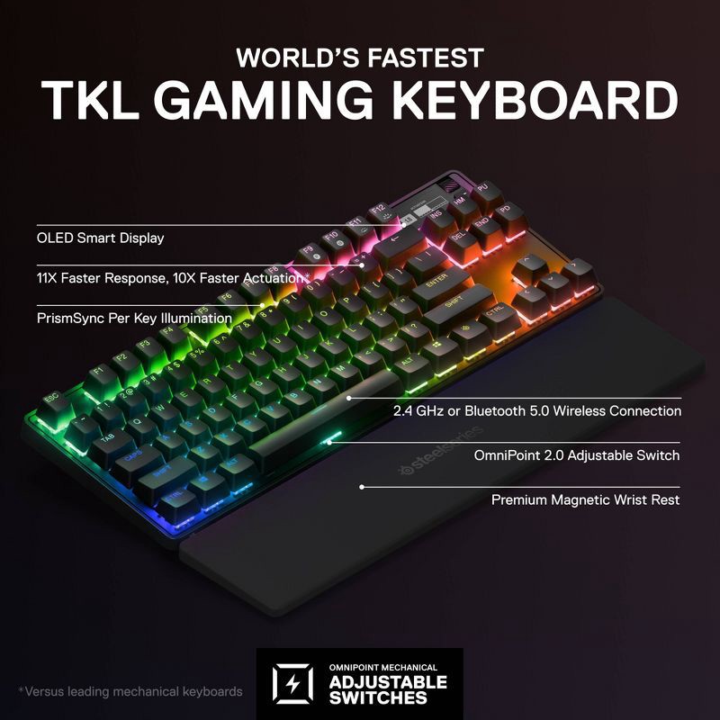 slide 11 of 14, SteelSeries APEX Pro TKL Wireless Keyboard, 1 ct