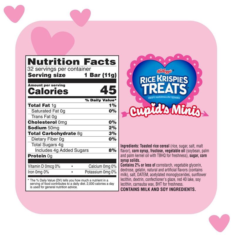 slide 6 of 8, Rice Krispies Treats Valentine's Minis With Sprinkles - 12.4oz/32ct, 12.4 oz, 32 ct